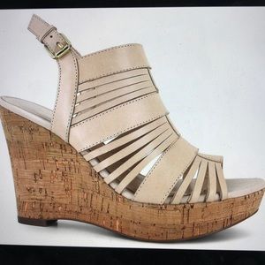 Franco Sarto Nude Wedges